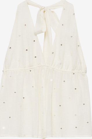 Top de la Pull&Bear pe bej: față
