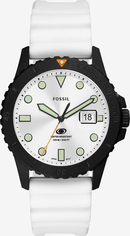 FOSSIL - Reloj analógico en blanco: frente