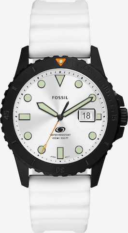 FOSSIL Analog klocka i vit: framsida