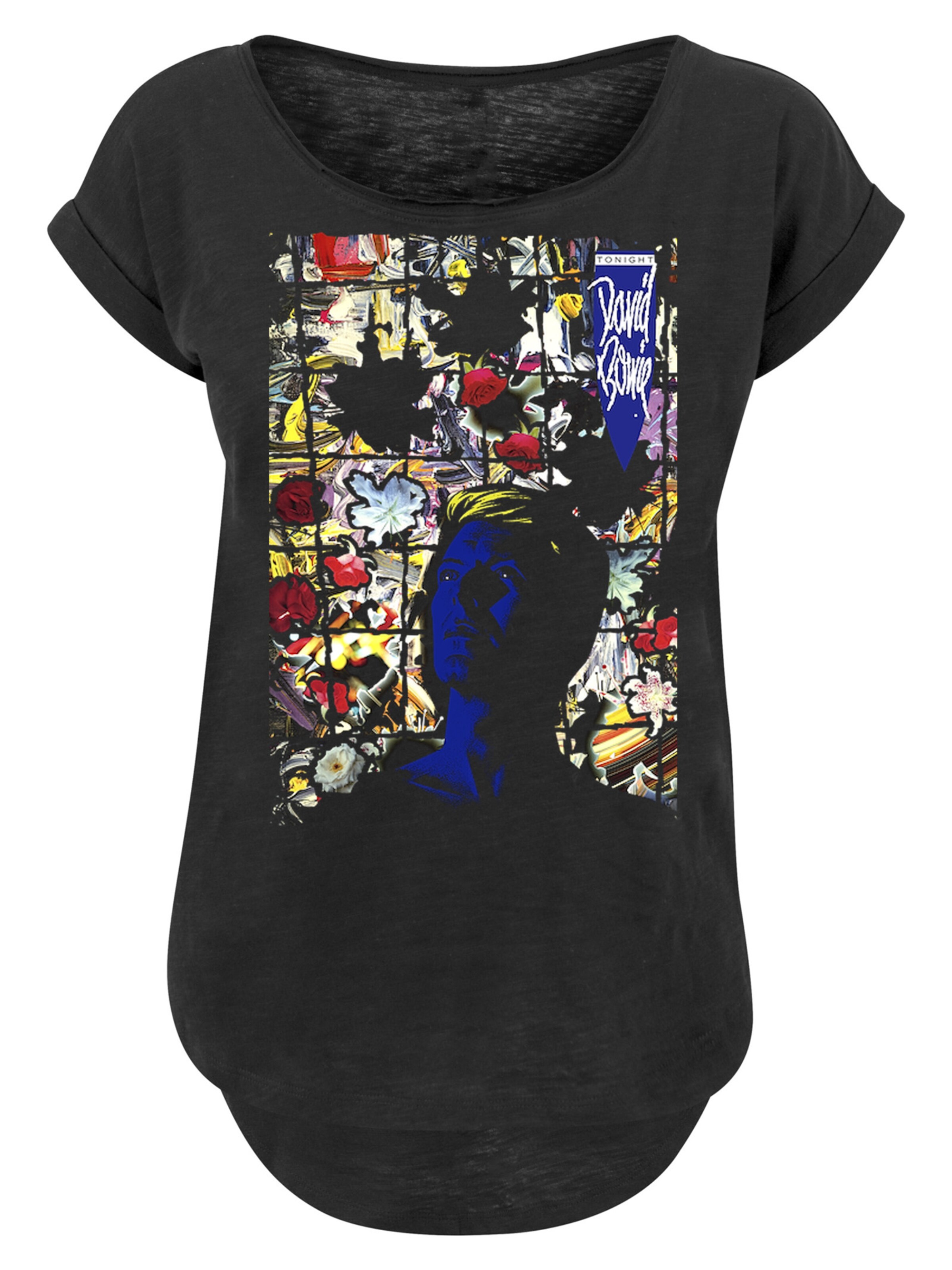 T-shirt 'David Bowie Tonight Album Cover' F4NT4STIC en noir : devant