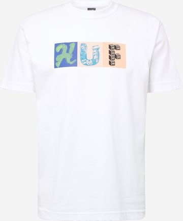 HUF T-Shirt 'THREEMIX' in Weiß: predná strana