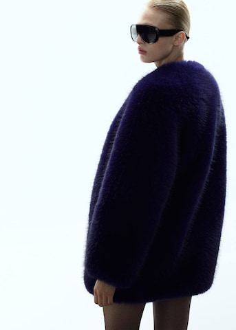 MANGO Between-Seasons Coat in Blue