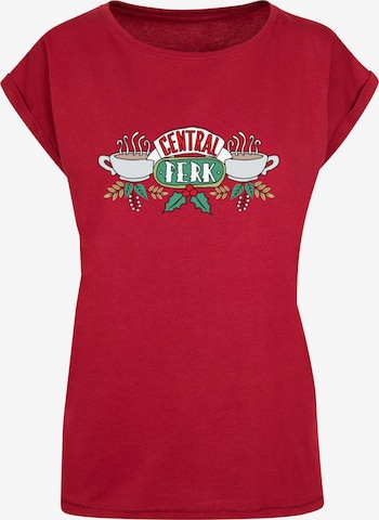 ABSOLUTE CULT Shirt 'Friends - Festive Central Perk' in Red: front