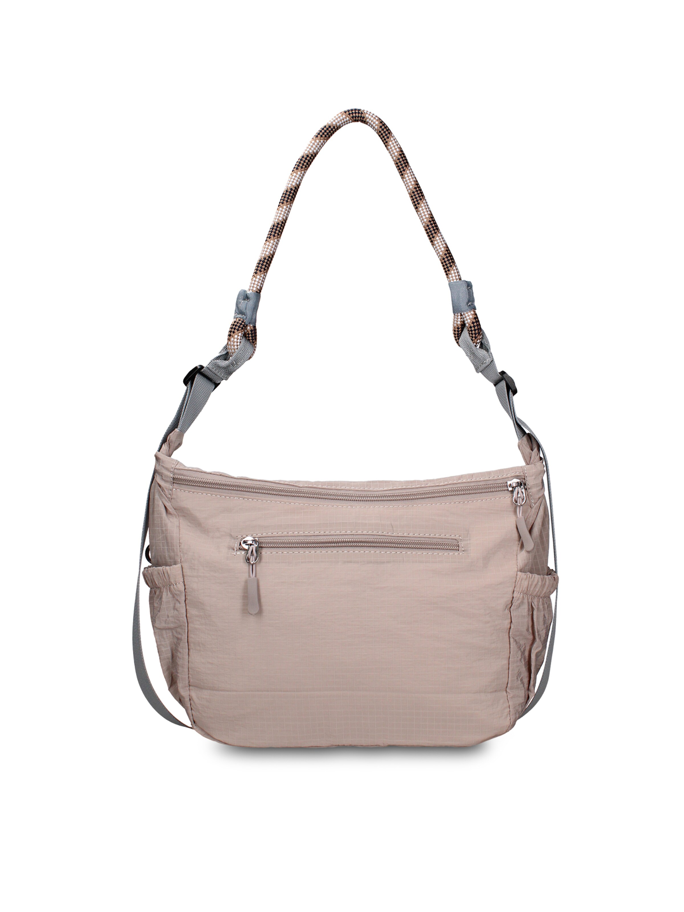 Borsa a spalla 'Borsa a Spalla Donna Gianmarco Venturi Pelle Vegana PU con Zip' di GianMarco Venturi in grigio