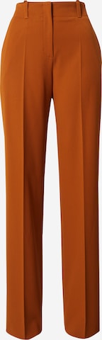Wide Leg Pantalon à plis 'Hulana' HUGO en marron : devant