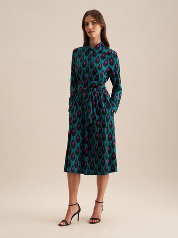 SEIDENSTICKER Blousejurk 'Schwarze Rose' in Groen: voorkant