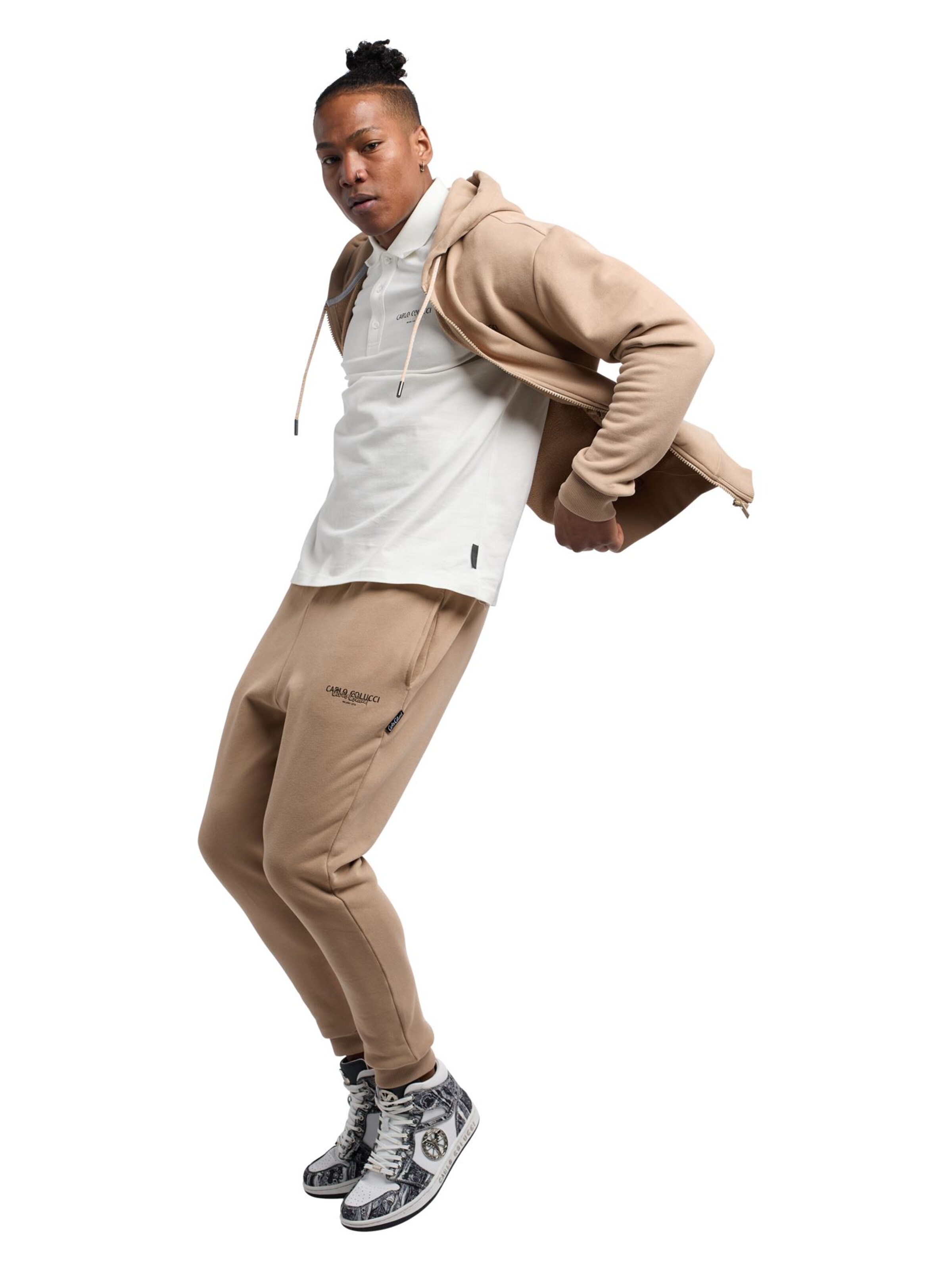 Carlo Colucci Sweatjacke in Beige