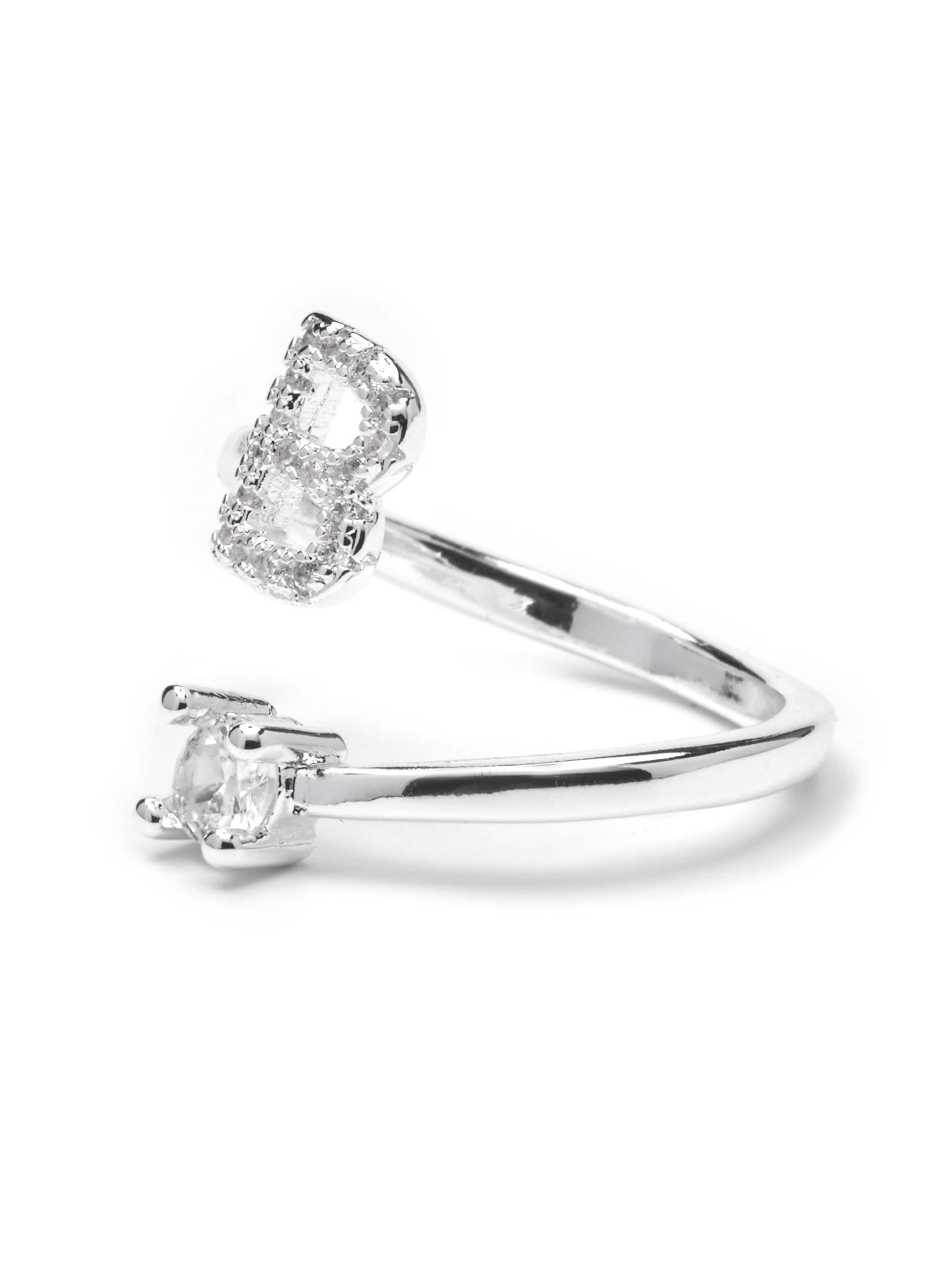 Bague 'Alphabet B' Luxenter en argent