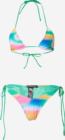 Nasty Gal Triangel Bikini in Mischfarben: predná strana