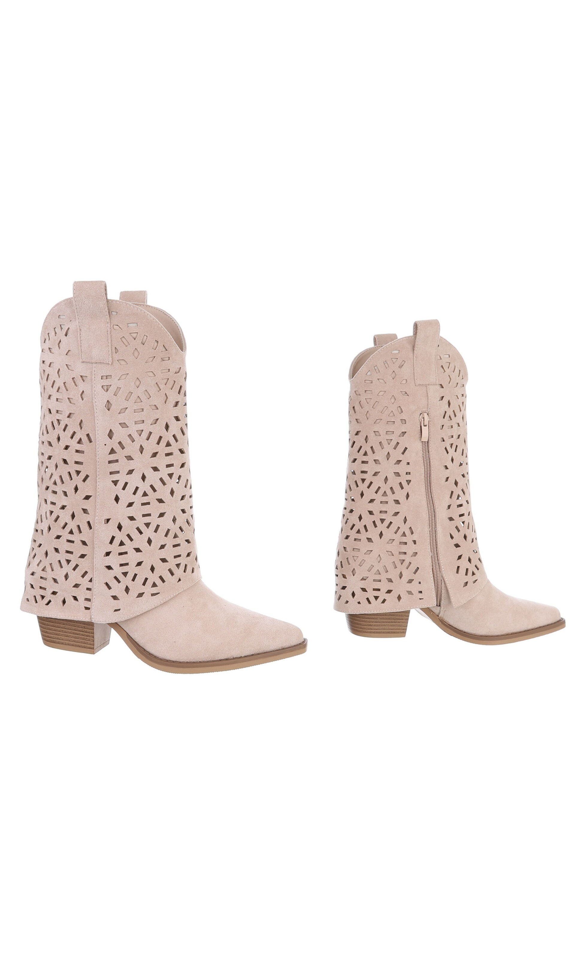 Ital-Design Cowboystiefel in Beige