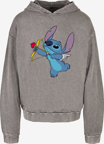 Sweat-shirt ' Stitch - Cupid Valentines ' ABSOLUTE CULT en gris : devant