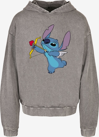 ABSOLUTE CULT Sweatshirt ' Stitch - Cupid Valentines ' in Grijs: voorkant