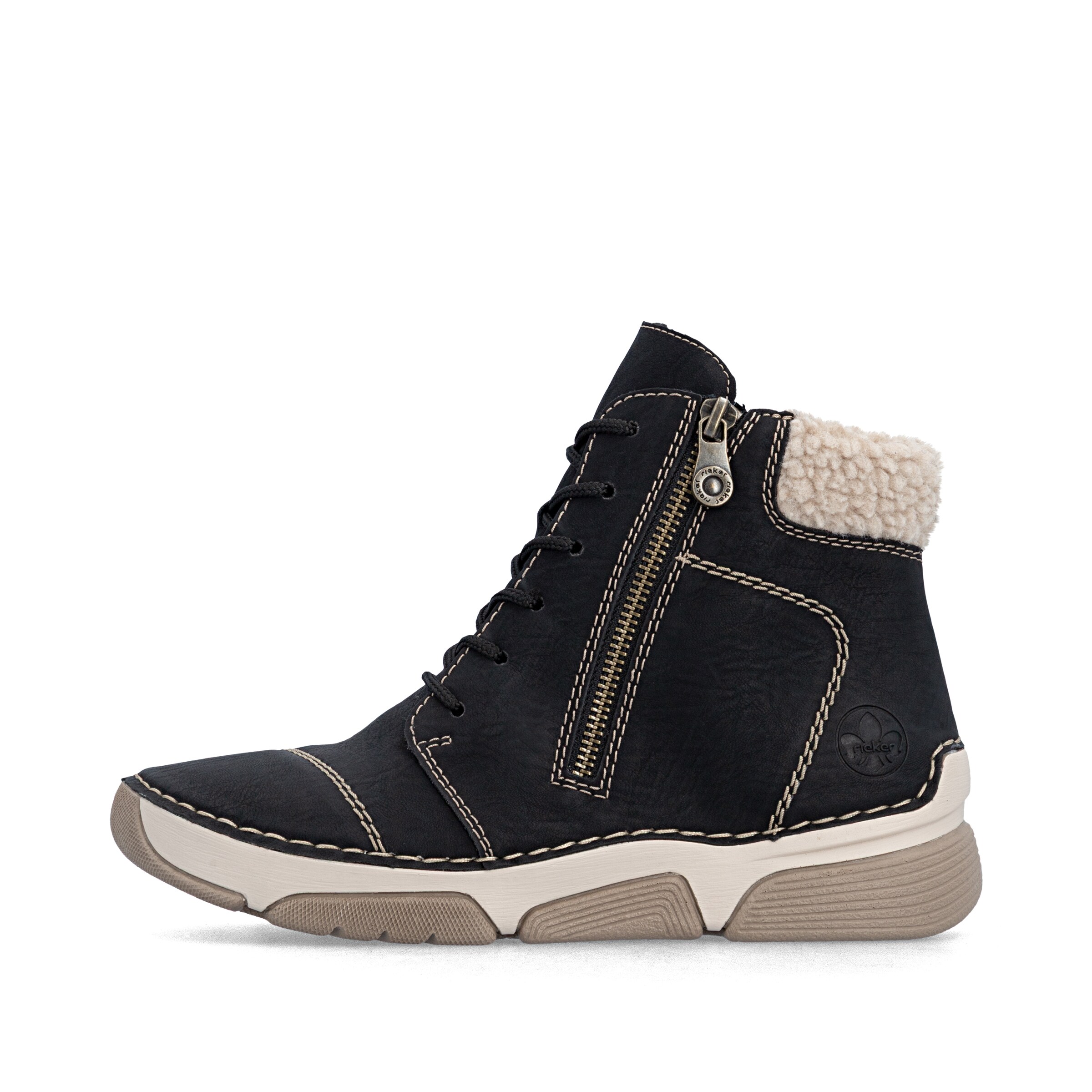 Bottines à lacets Rieker en noir