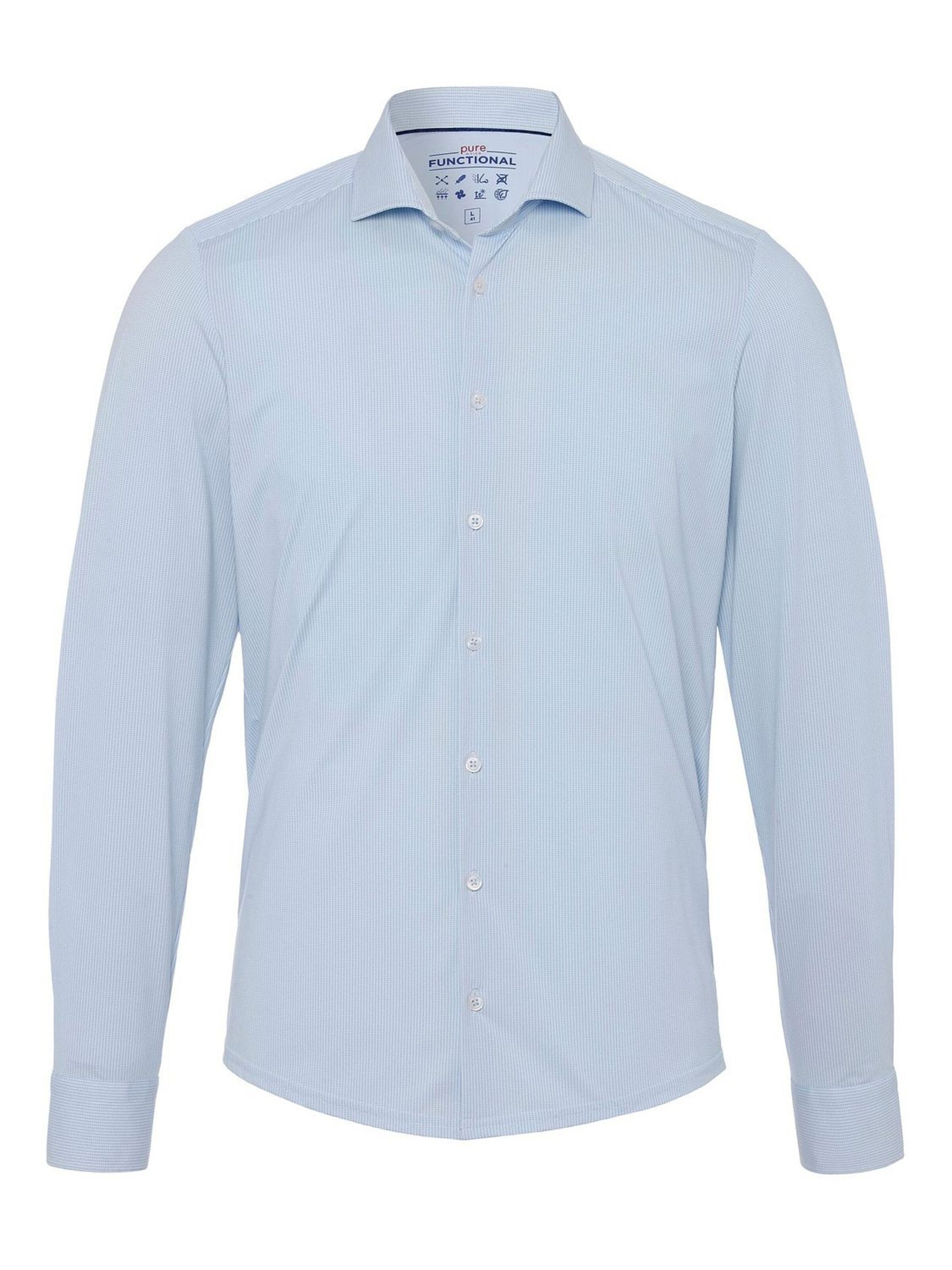 PURE Button Up Shirt in Blue: front