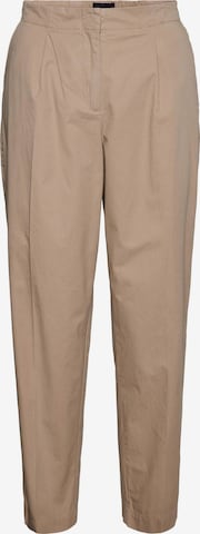 Loosefit Pantalon à plis 'Charlie' VERO MODA en beige : devant