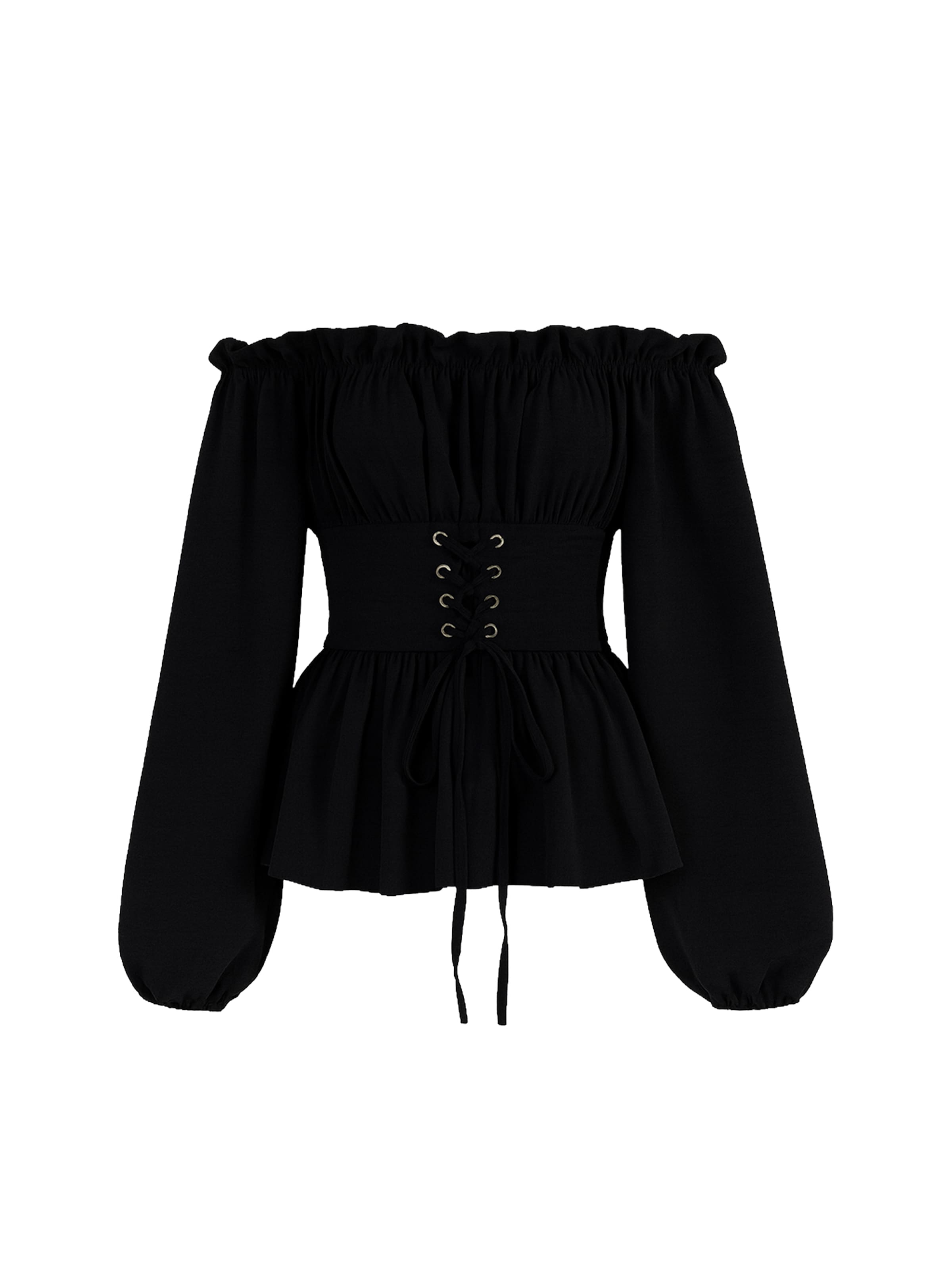 Chemisier Elara en noir : devant