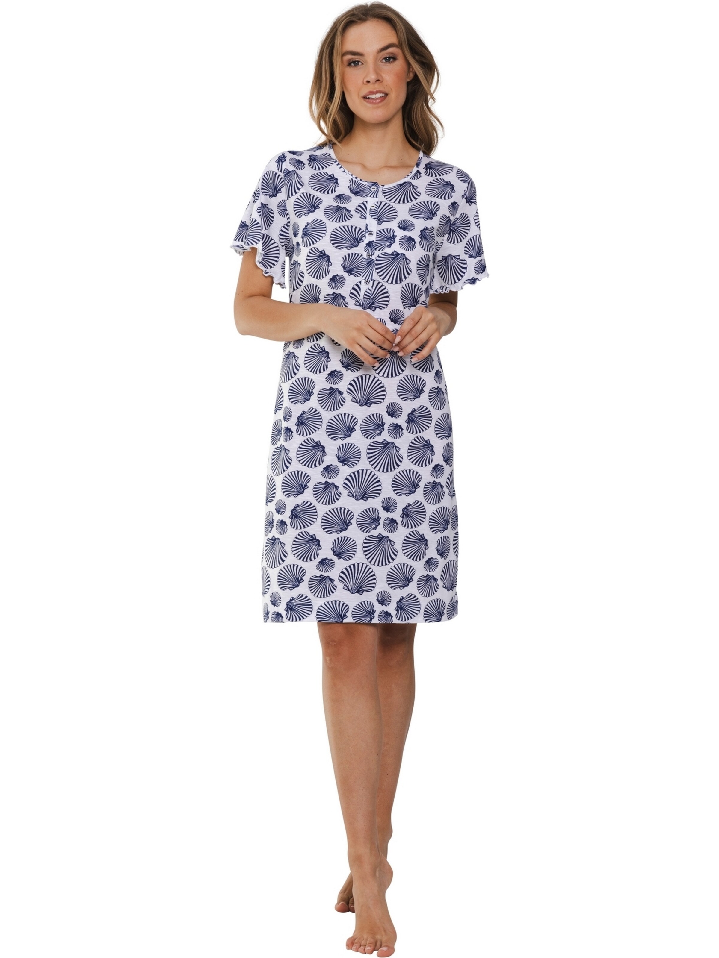 Pastunette Nightgown 'Nightdress with buttons 100cm' in Blue