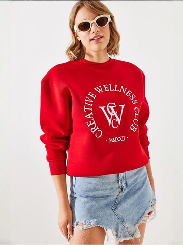 Bianco Lucci Sweatshirt in Rot