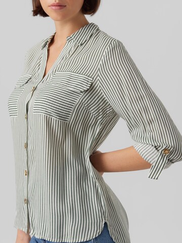 VERO MODA Bluse 'Bumpy' in Grün