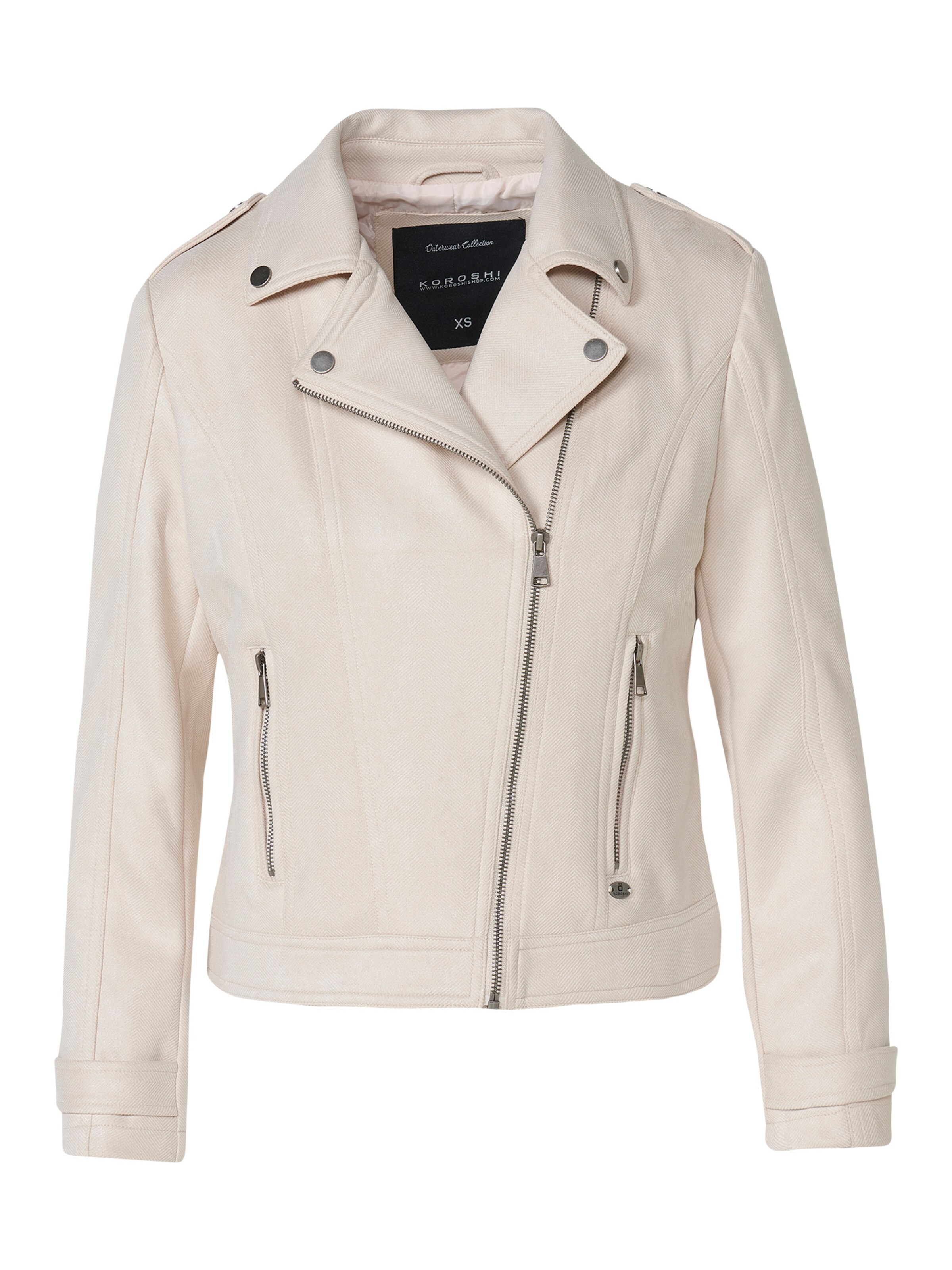 KOROSHI Between-season jacket in Beige: front