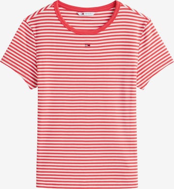 raudona Tommy Jeans Marškinėliai 'ESSENTIAL': priekis