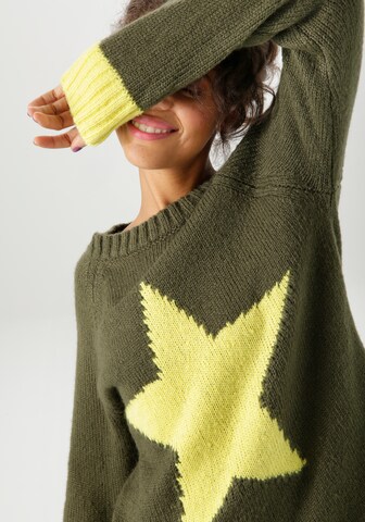 Aniston CASUAL Pullover in Grün