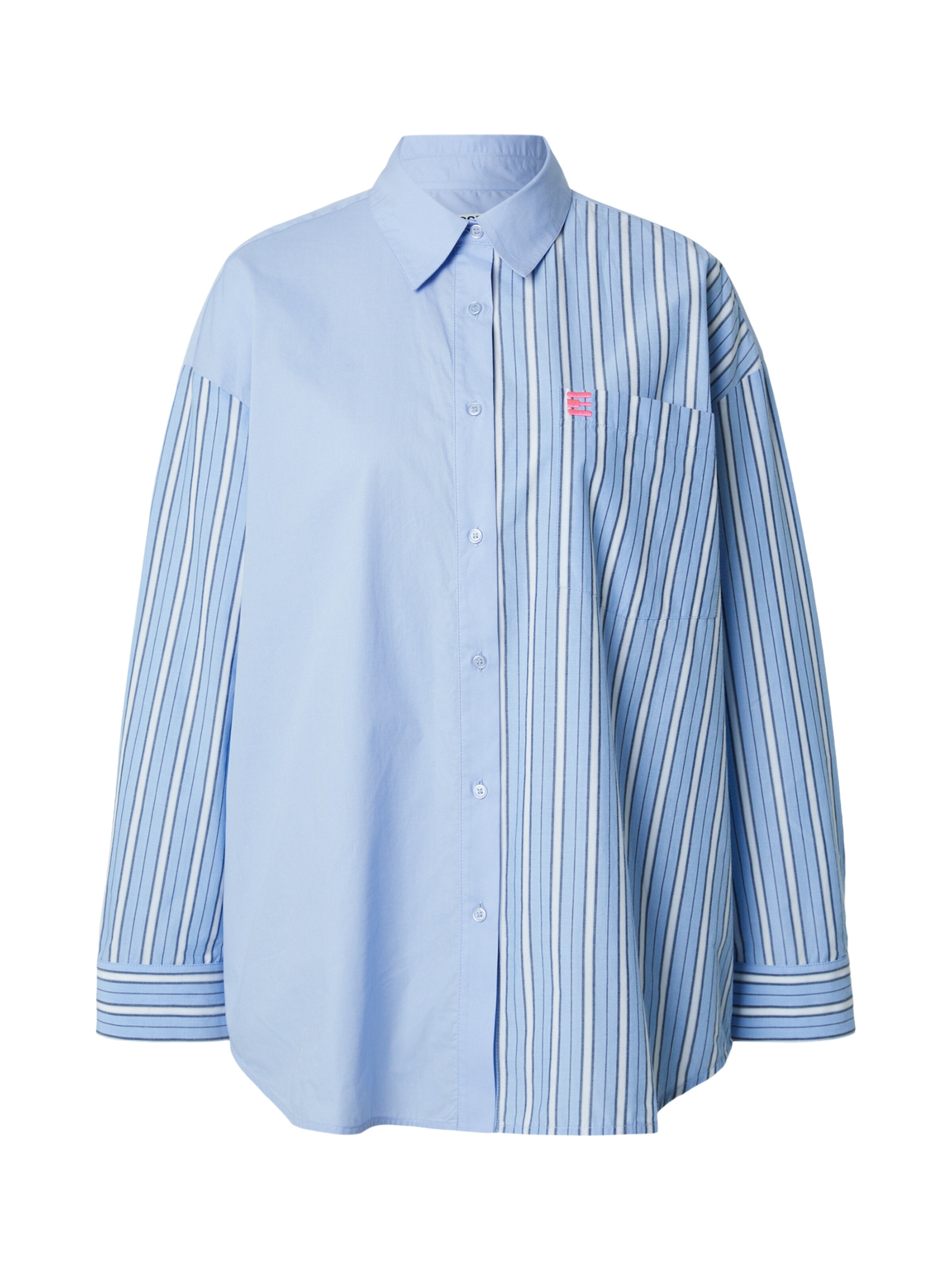 Essentiel Antwerp Chemisier 'JOLIVIA' en bleu clair / bleu foncé / blanc, Vue avec produit