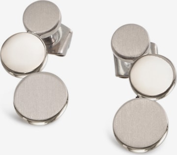 Boccia Titanium Earrings in Silver: front