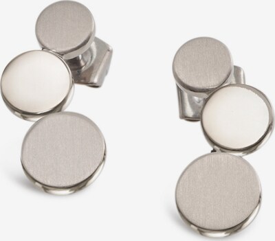Boccia Titanium Ohrringe in silber / weiß, Produktansicht