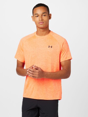 UNDER ARMOUR Regular fit Funkcionalna majica 'Tech 2.0' | rdeča barva: sprednja stran