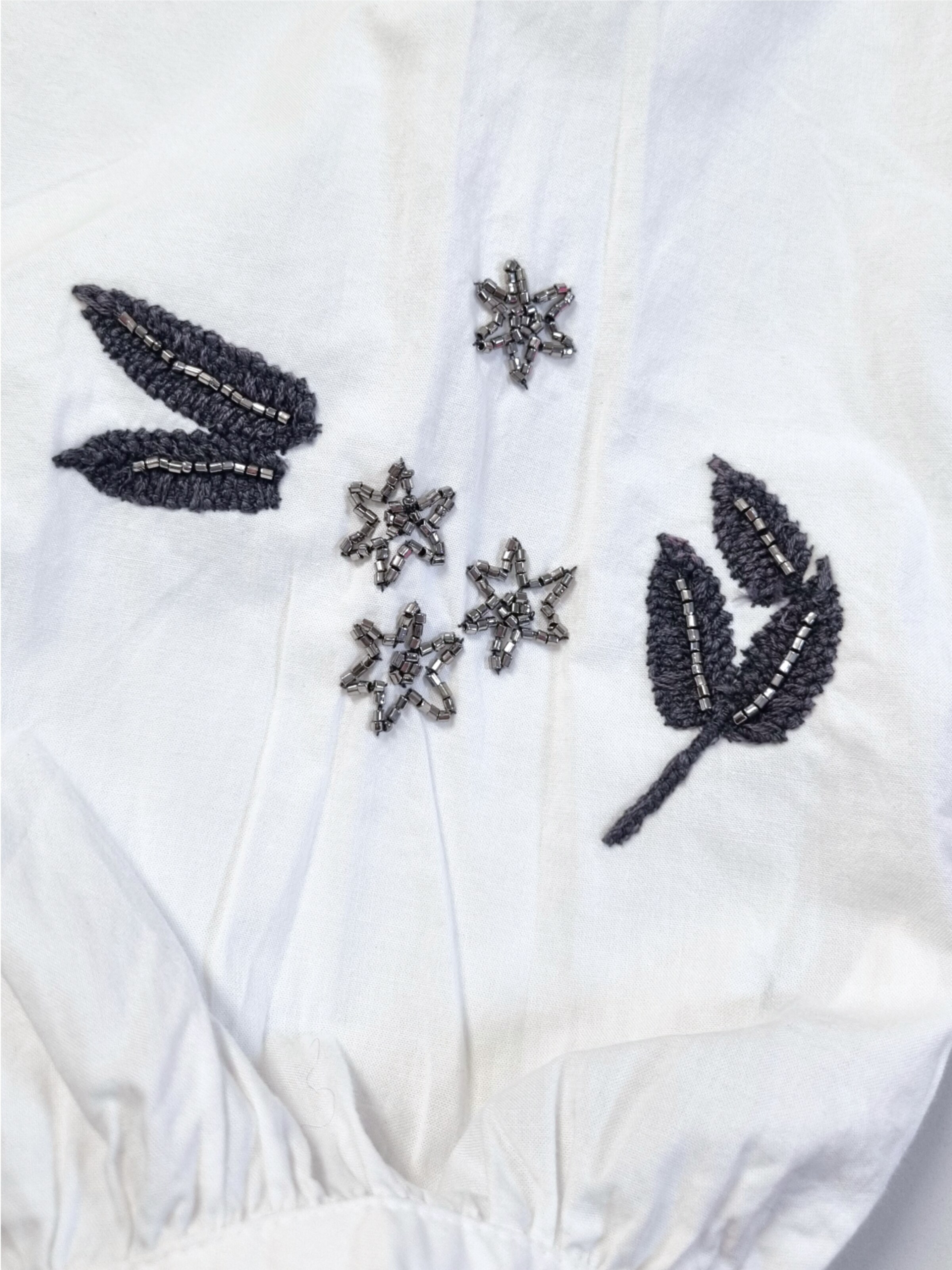 LIKS. Munich Blouse 'Flowers' in White