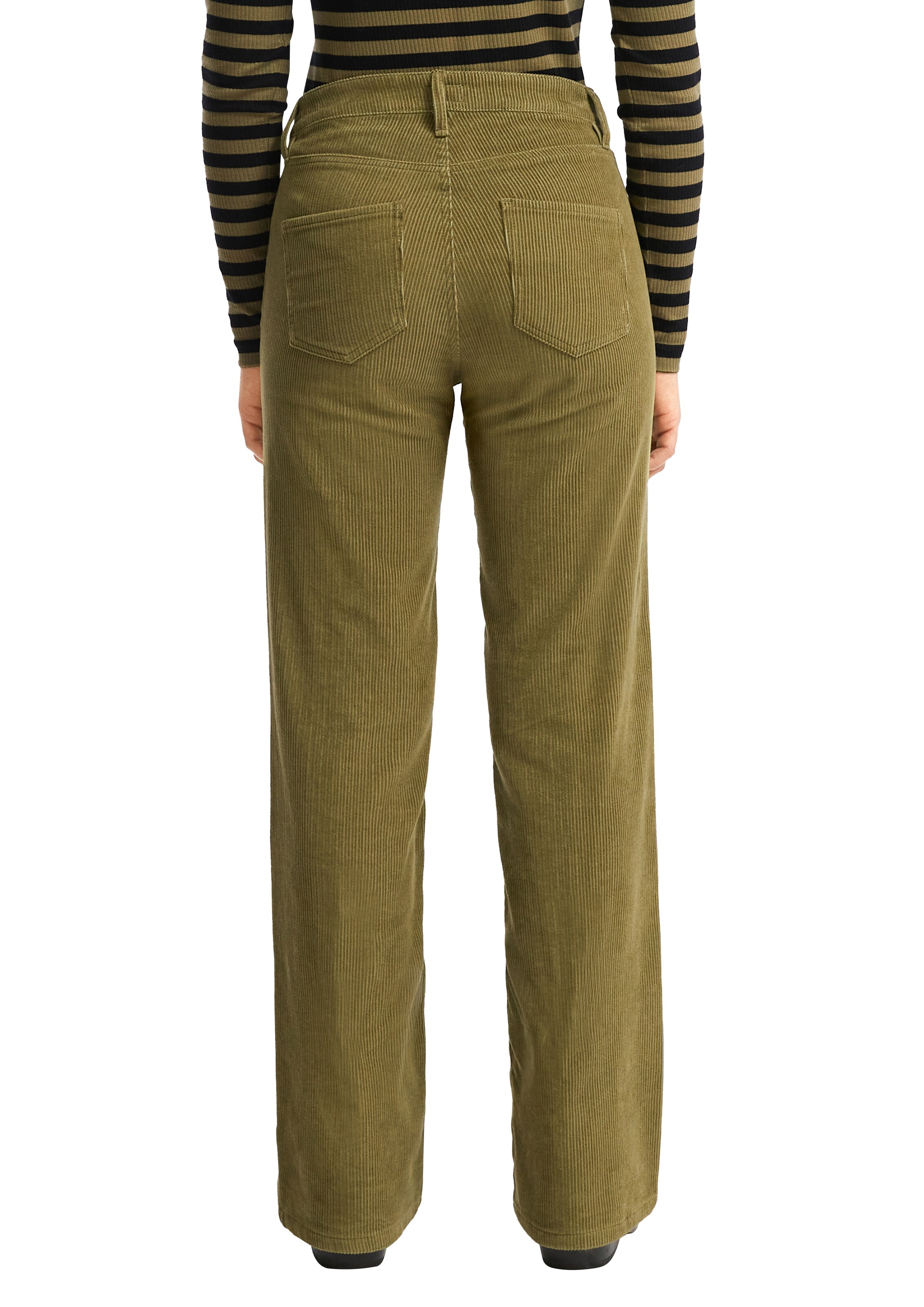 QS Wide Leg Hose in Grün