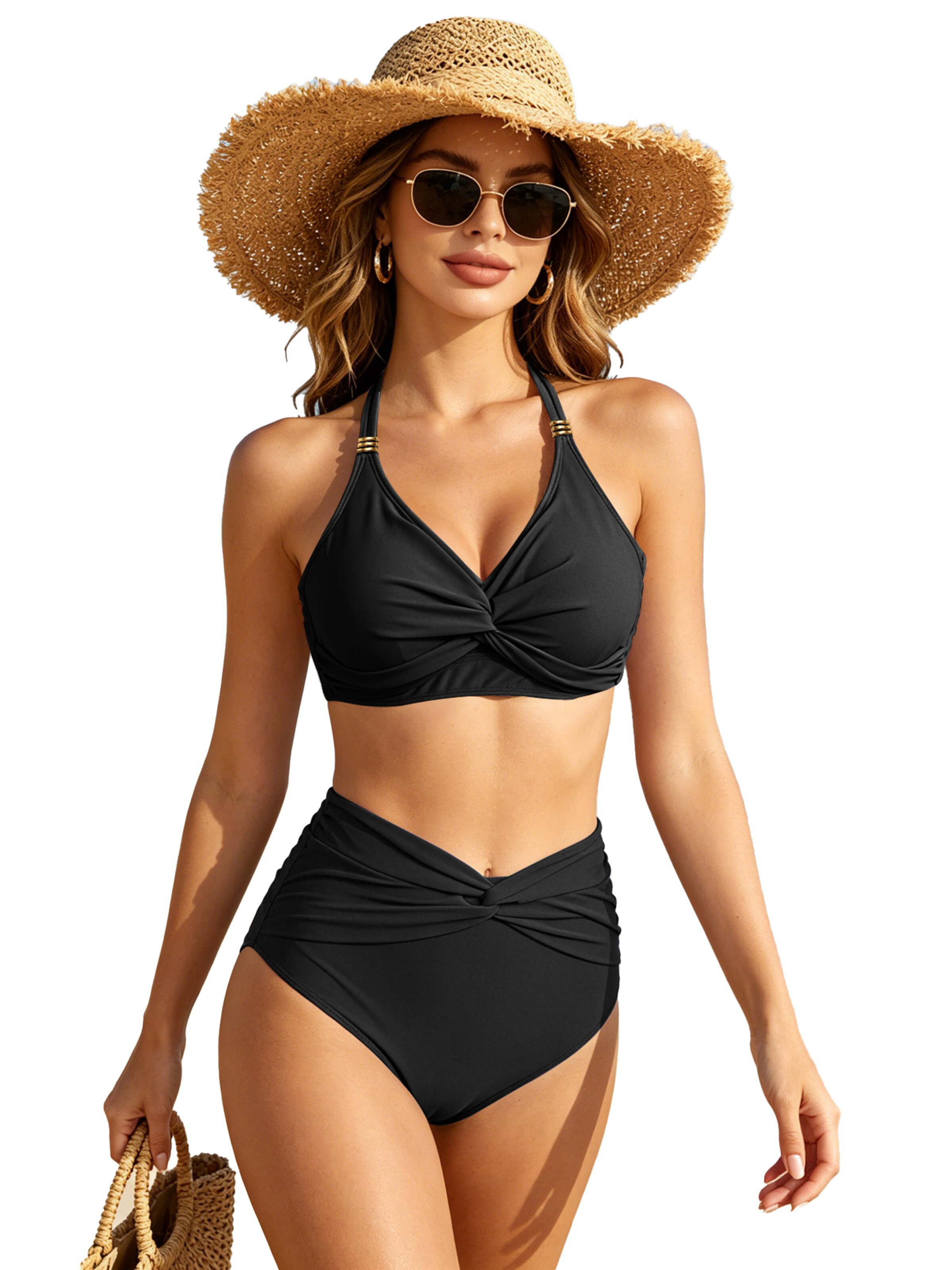 MEETWEE Klassiek Bikini in Zwart