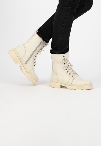 Mysa Lace-Up Ankle Boots 'Aster' in White