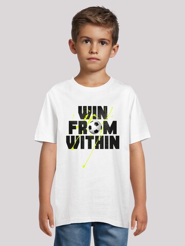 F4NT4STIC T-Shirt 'Win From Within Soccer Splash Green' in Weiß: Vorderseite