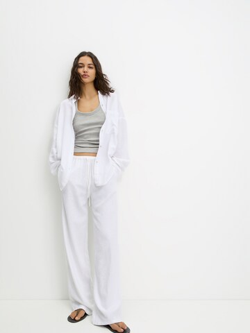 Pull&Bear Bluse i hvid