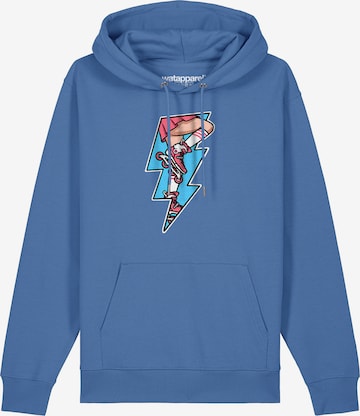 Felpa ' Rollerskates ' di Watapparel in blu: frontale