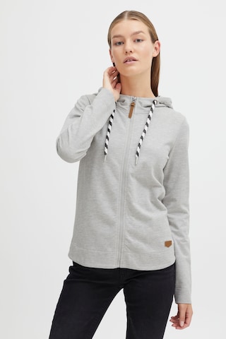 Oxmo Sweatjacke 'Wanda' in Grau: Vorderseite