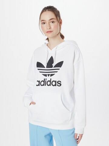 ADIDAS ORIGINALS Sweatshirt 'Trefoil' in Wit: voorkant