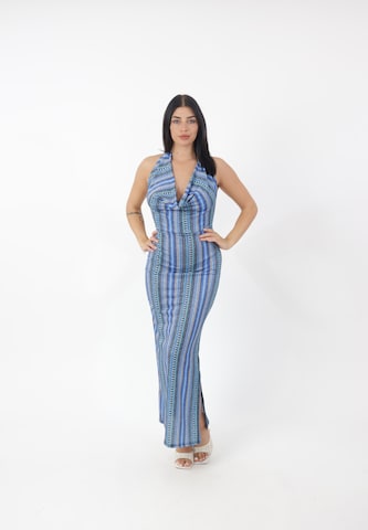 Elara Jurk in Blauw: voorkant