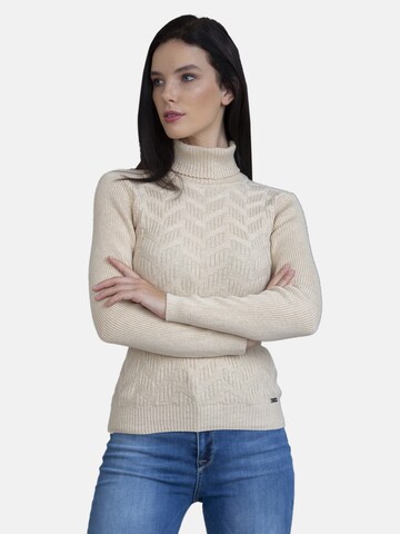 Pullover 'Zoey' di Sir Raymond Tailor in beige: frontale