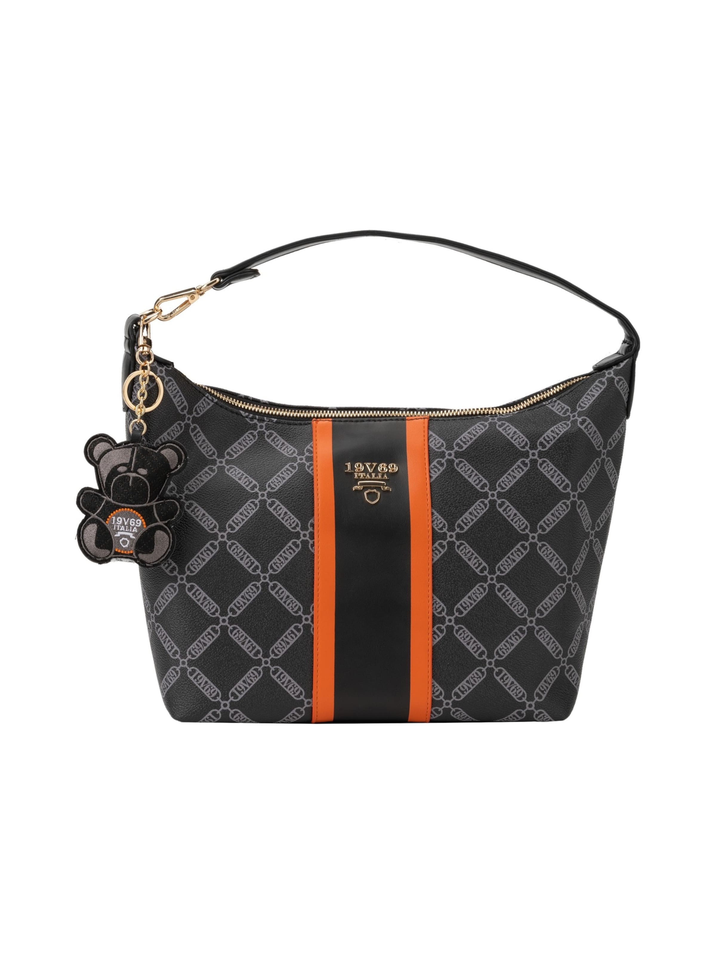19V69 ITALIA Τσάντα ώμου 'Marca' σε μαύρο: μπροστά