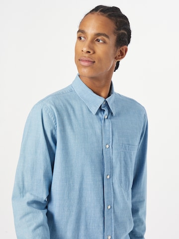 ARMEDANGELS Regular fit Button Up Shirt 'VASO' in Blue