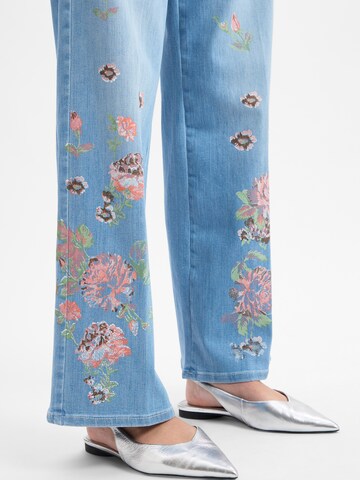 Angels Regular Jeans ' Liz Flower ' in Blue