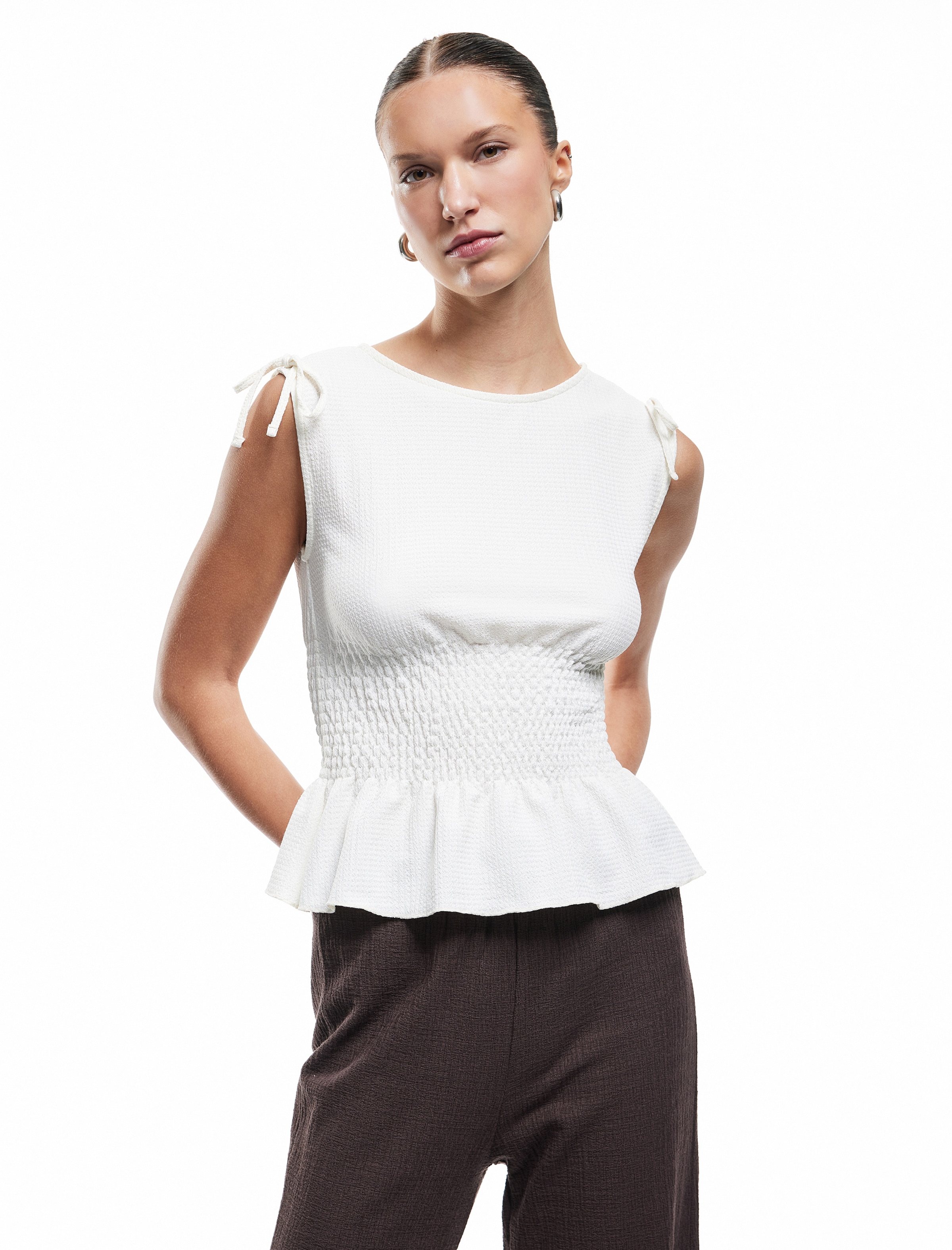 Koton Blusentop in Beige: Vorderseite