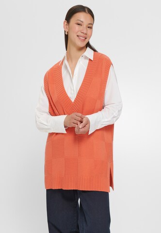 Cardigan Anna Aura en orange : devant