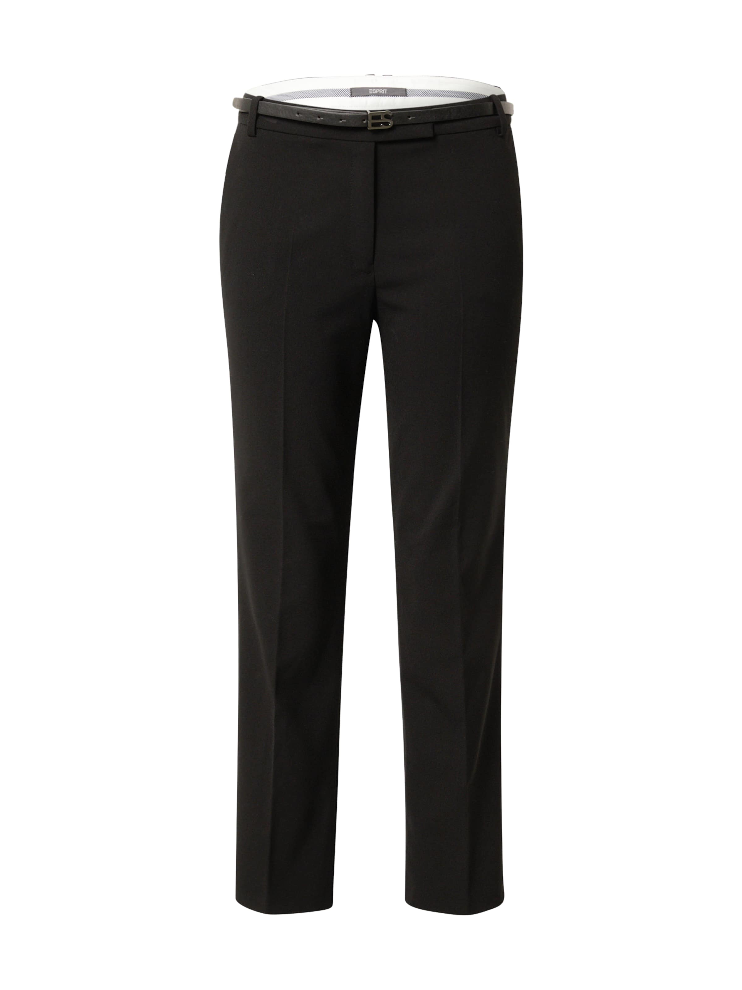 Esprit Collection Pantaloni con piega frontale Newport in Nero 