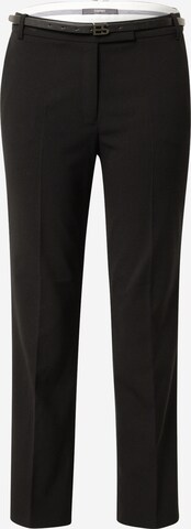 ESPRIT Regular Trousers with creases 'Newport' in Black: front
