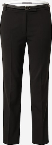 ESPRIT Regular Pleated Pants 'Newport' in Black: front