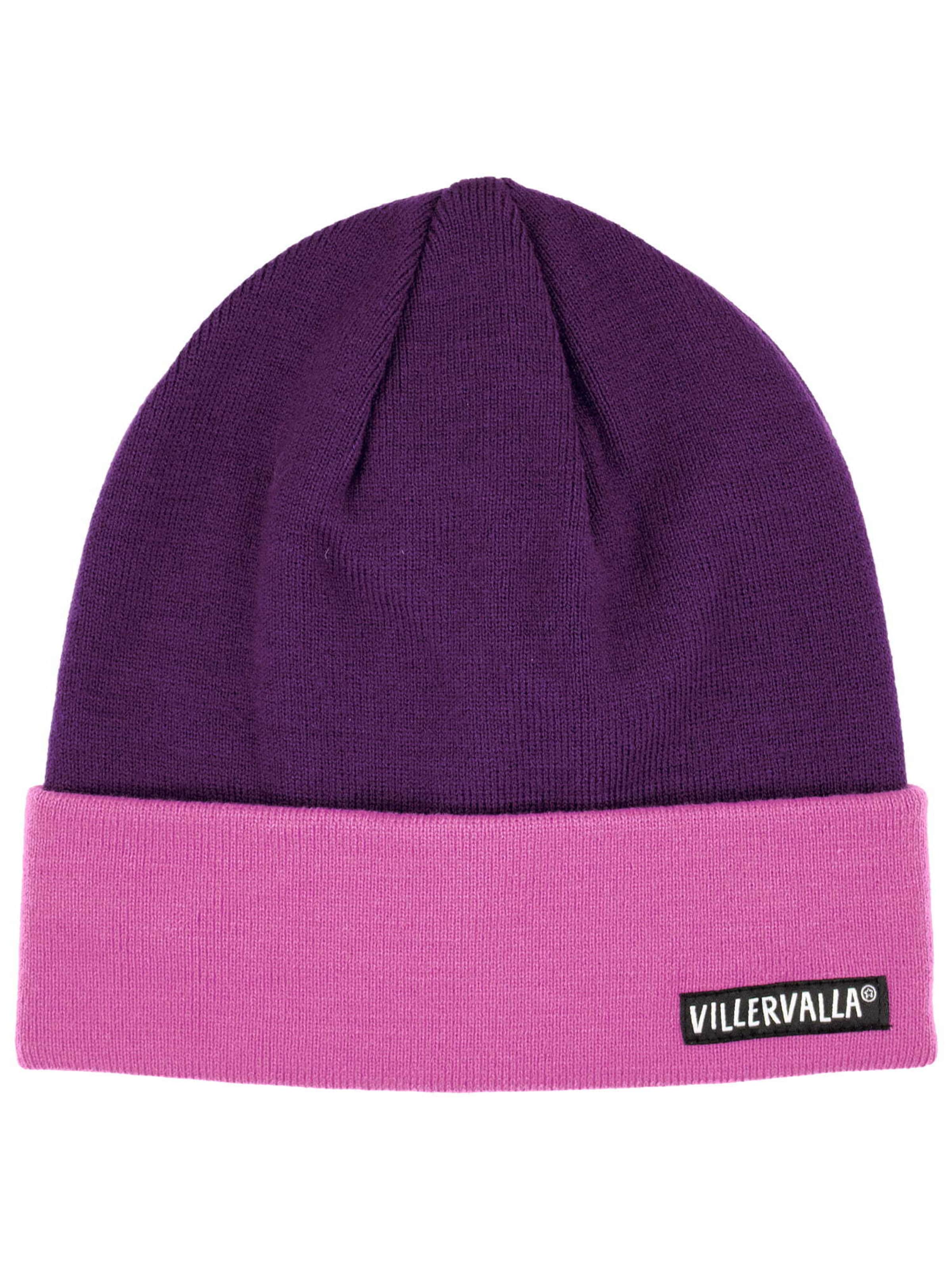 Villervalla Beanie 'Basic' in Purple: front